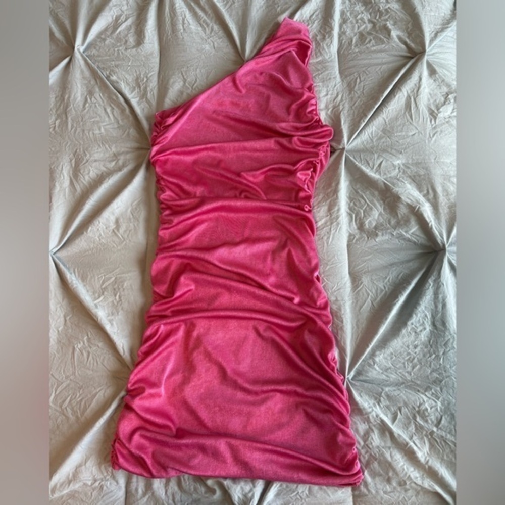 EUC Pink One-Shoulder Dress Size S